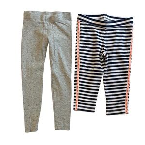 Cat & Jack Gray and Striped Kids Leggings